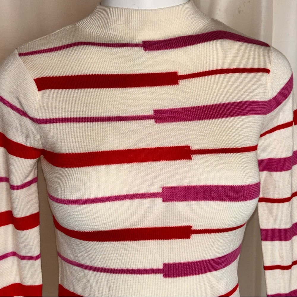 Frances Valentine Marie Merino Wool Striped Sweater - Picture 2 of 15